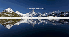 Desktop Screenshot of bergwerkstatt.com